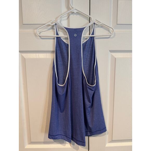 NEW Lululemon Time to Sweat Tank – Size 8 – Heathered Moroccan Blue / White - Picture 7 of 7